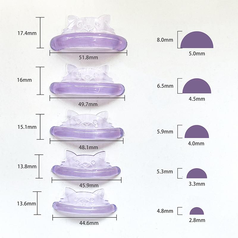 5 пар Силиконовые валики для завивки ресниц C-загиб Липкие палочки для лифтинга ресниц Аксессуары для 3D наращивания ресниц Многоразовый инструмент для макияжа