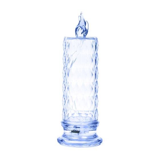 LED Candle Lights Romantic Rose Shadow Flameless Candles Lamp Elegant Crystal-like Pillar Candles for Home Decor Wedding Anniversary