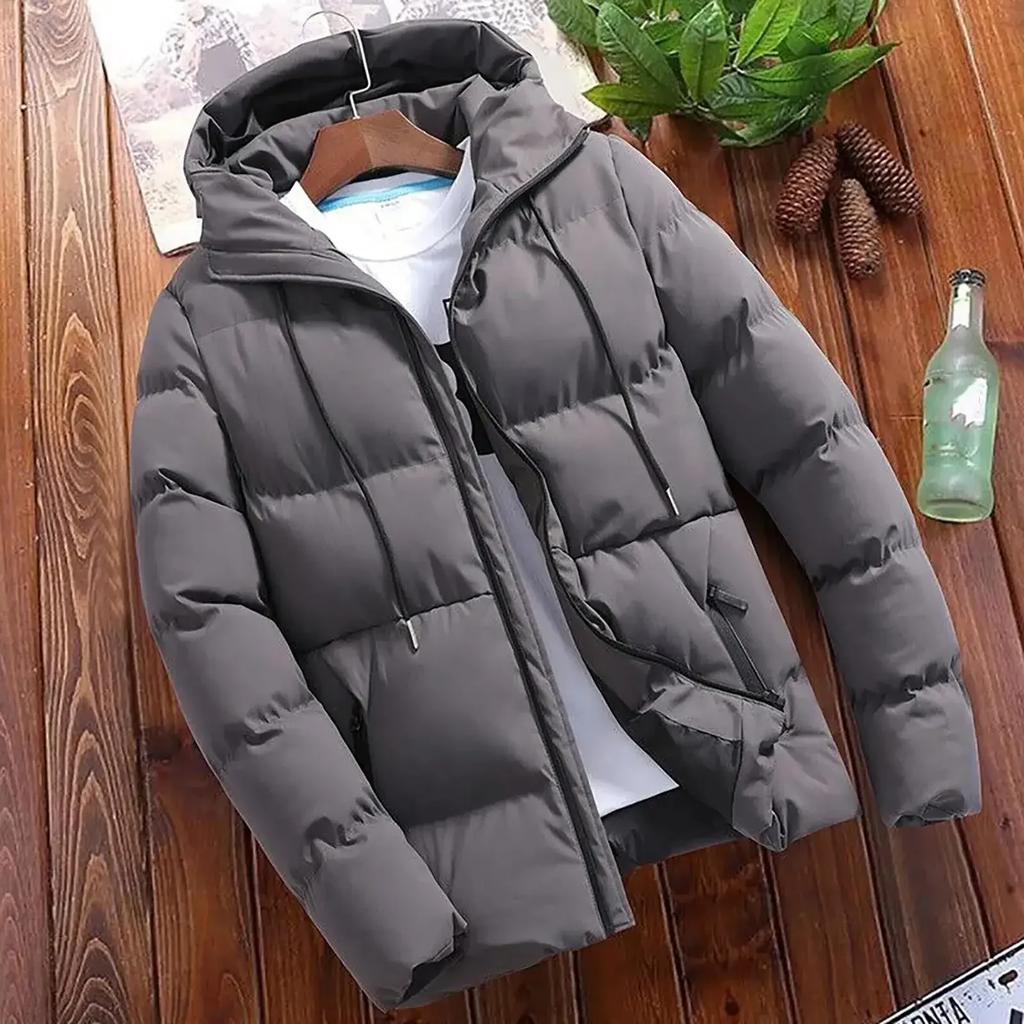 Men's Thick Puffer Hooded Jacket  Casual Warm Parkas Business Outfear Winter FashionTrendy Versatile 2026