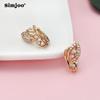 SIMJOO Rose Gold Earrings with Stylish Butterfly Zircon Earrings