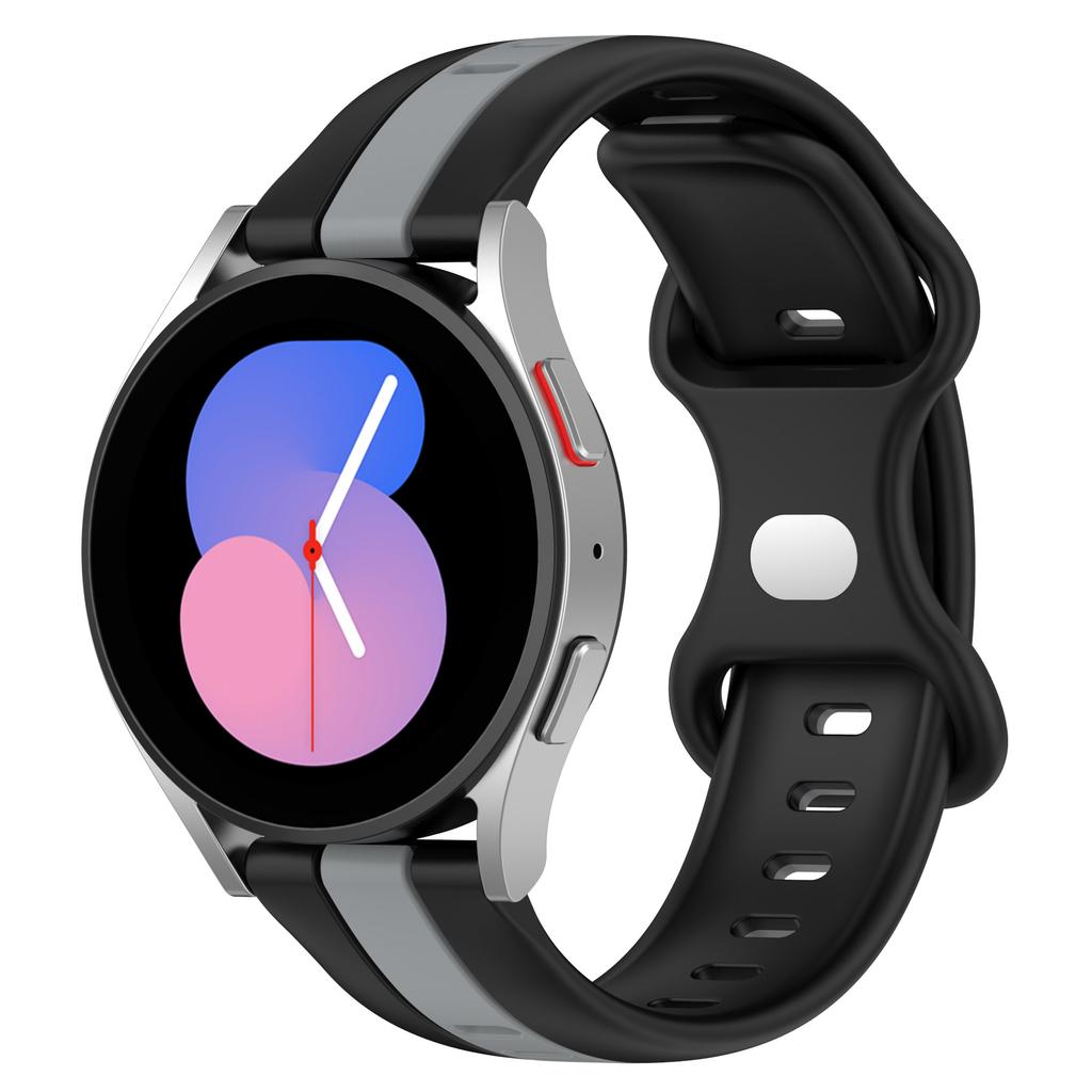 Силиконовый ремешок 20 мм 22 мм для Samsung Galaxy Watch 6/5/4/3/Gear S3/Huawei Watch GT 4 3 Pro Двухцветный браслет для Amazfit GTR/GTS