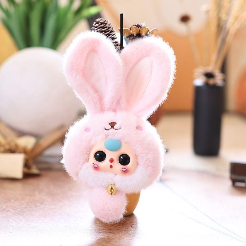 Plush Bunny Keychain With Soft Short Pile Pp Cotton For Kids And Collectors