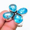 Кольцо с драгоценным камнем Swiss Blue Topaz из стерлингового серебра 925 пробы, размер регулируется