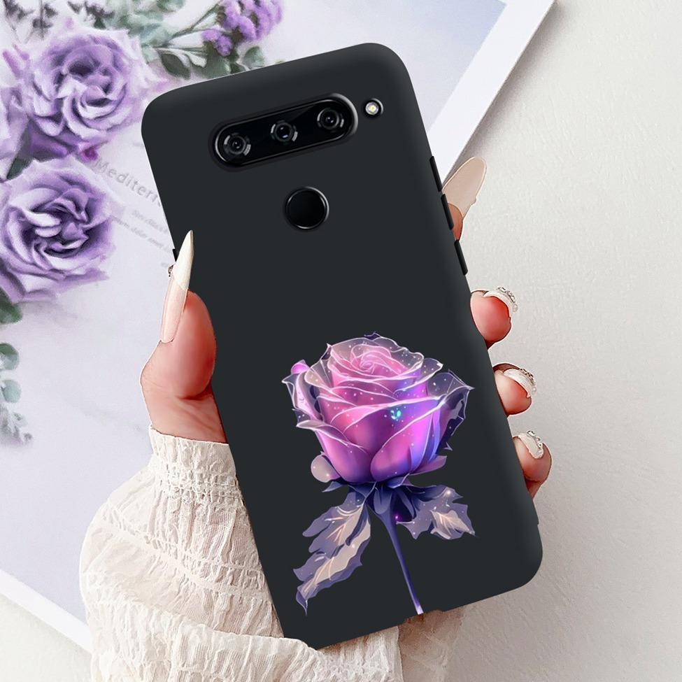 Чехол For LG V40 ThinQ Чехол-крышка Силиконовый Роскошный Модный Милый Кот Крутой Ударопрочный Бампер Корпус Для LG V405 LM-V405 LM-V409N