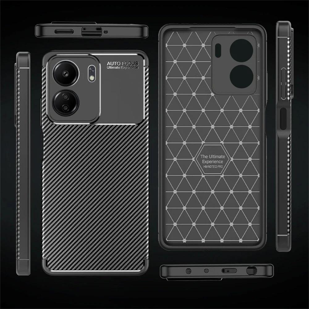 Case for Xiaomi Redmi 13C / Poco C65, Carbon Gel, black