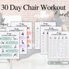30 Day Chair Workout Fitness Planner Home And Exercise Guide Training Log Book