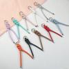 Handcrafted Triangular PU Leather Rope Keychain Lightweight Keyring Ornament Decors For Everyday Use or Travel