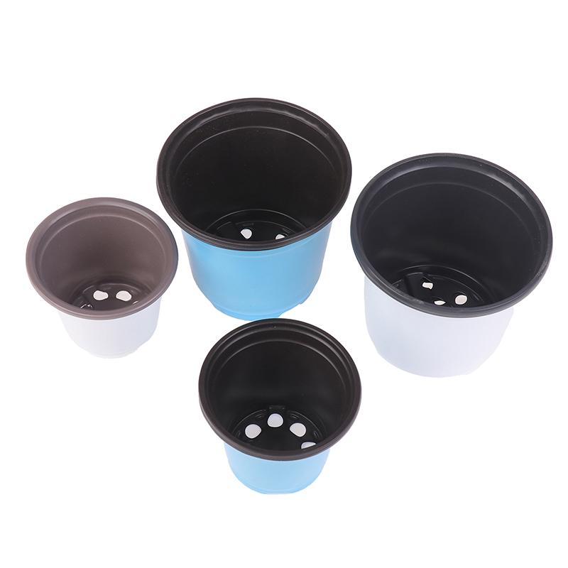 10 шт. пластиковый цветочный горшок для выращивания суккулентных растений, небольшой цветочный горшок, простой посадочный горшок для рассады, утолщенные питомники