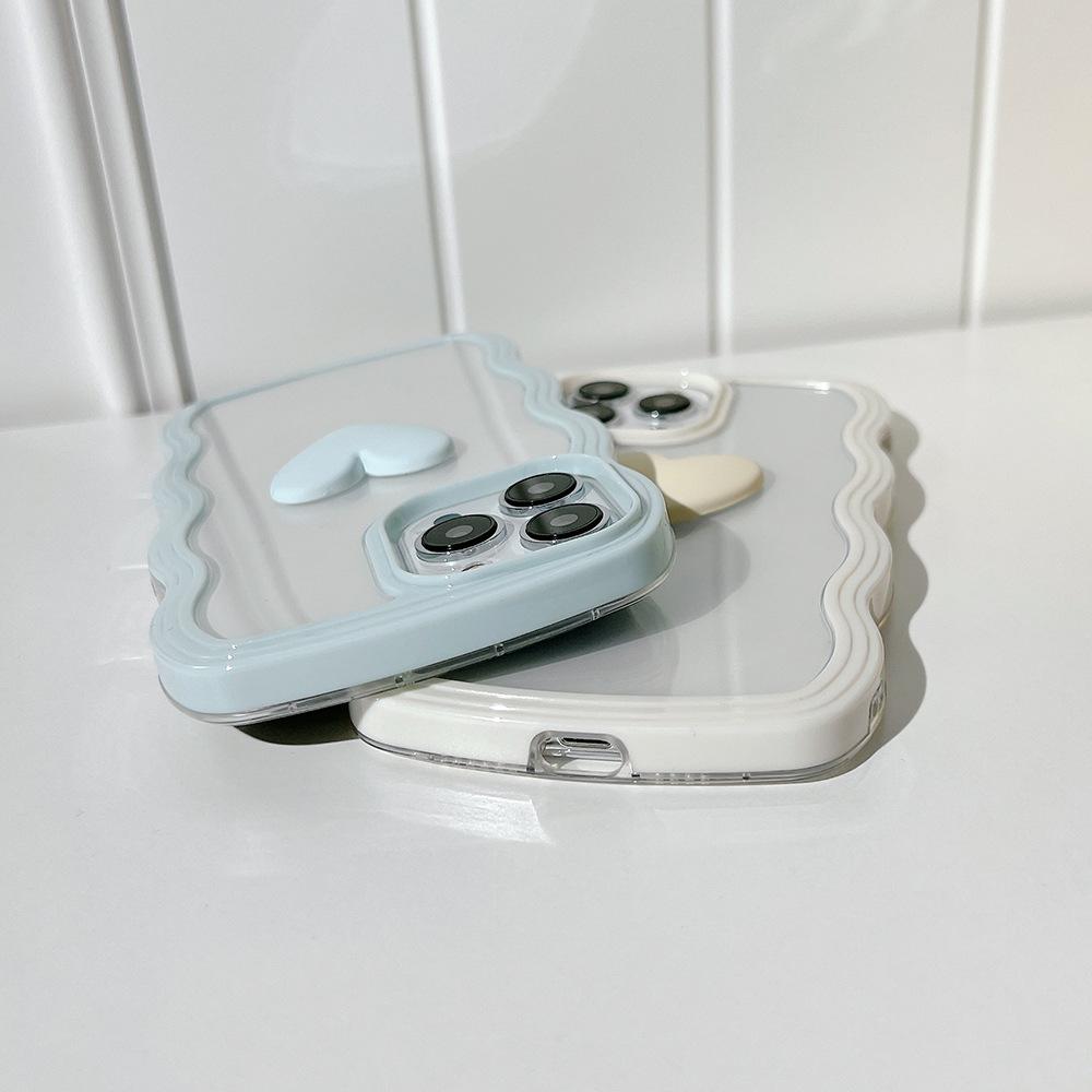 Новый большой волнистый чехол для телефона Jane Love с 3d сердцем, милый чехол Ins для Iphone Xs Max 11 12 13 Pro Max X Xr, противоударный чехол на заднюю панель, 2022