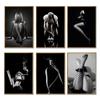 Black Sexy Nude Women Figure Canvas Painting Posters and Prints Modern Wall Art Pictures Cuadros for Living Room Decor