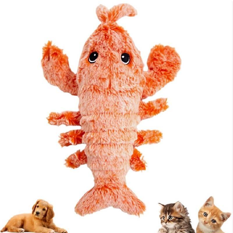 Floppy Lobster Dog Toys Plush Jumping Interactive Toy For Pet Play