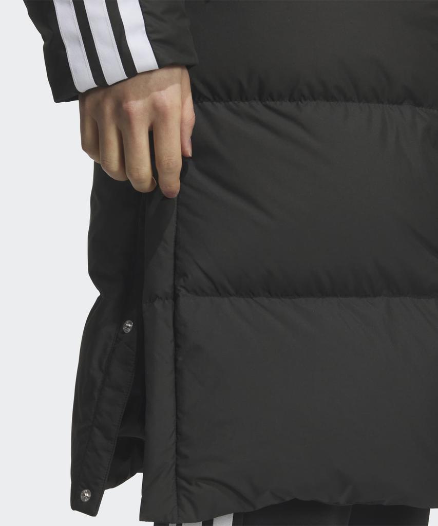Adidas 3-Stripe Regular Fit Long Down Padded Jacket - Black / Jz8731