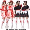 Yumeikeshi Halloween Party Costume Polyester Fiber Blood Nurse Maid Doctor Outfit