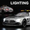 1/24 Benzs AMG GT Safety Car литой миниатюрный автомобиль литой металлический модель звук и свет детские игрушки подарки коллекционные транспортные средства