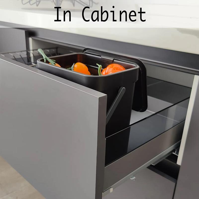 Маленький пластиковый мусорный бак, подвесной небольшой мусорный бак с крышкой под раковиной для кухни, мусорный бак для пищевых отходов, монтируемый мусорный бак для ванной комнаты