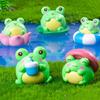 1 шт. микропейзаж мультфильм водная играющая лягушка фигурка поделки своими руками лягушки статуя милый мини-украшение подарок на день рождения