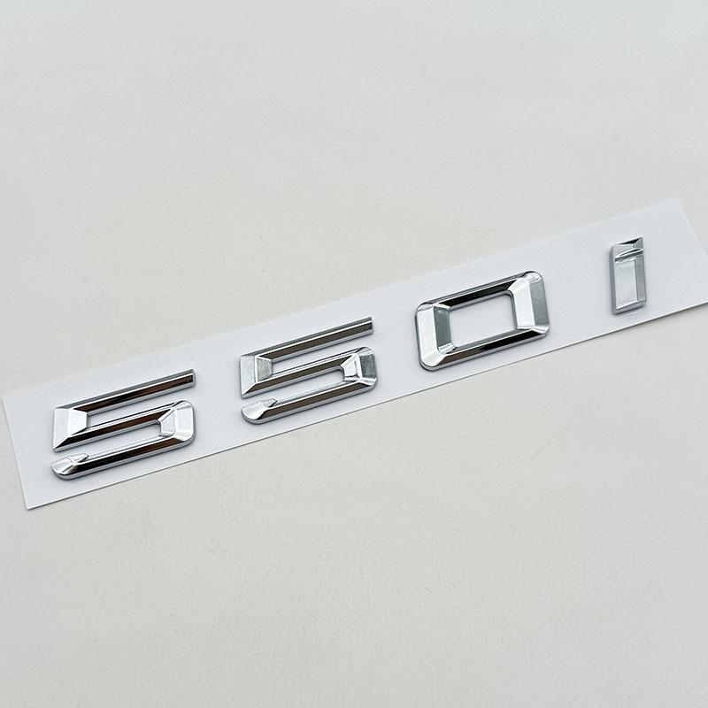 3D ABS Car Letters Logo 520i 528i 530i 535i Badge Sticker Rear Trunk Emblem For BMW 5 Series 530i 520i Tail Marking Accessories