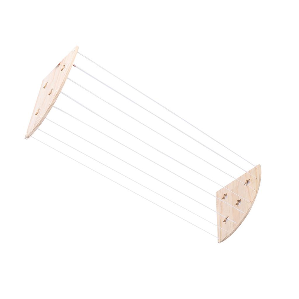 Stuffed Animal Storage Organizer Wooden Length Adjustable Hanging Corner Plush Toys Holder with