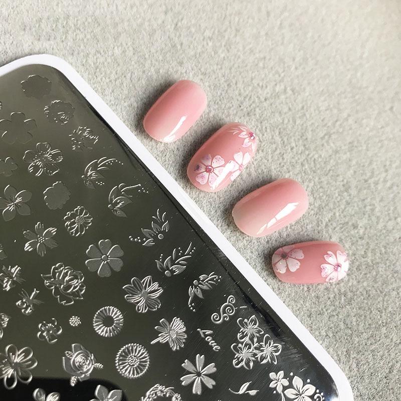 9.5X14.5см Большой размер пластины для стемпинга ногтей Цветочные/Геометрические дизайны Шаблон для нейл-арта для DIY декора ногтей 5.6см круглый штамп