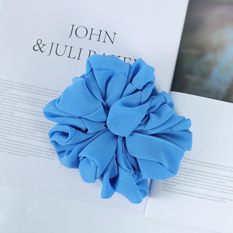 Эластичная повязка на голову из шифона с бусинами, однотонная, с кольцом для толстой кишки из Малайзии