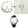 Watch Dial Dial Set Metal Watch Hands with Blue Dial Watch Accessories for ETA 6498 Movement 38.9MM