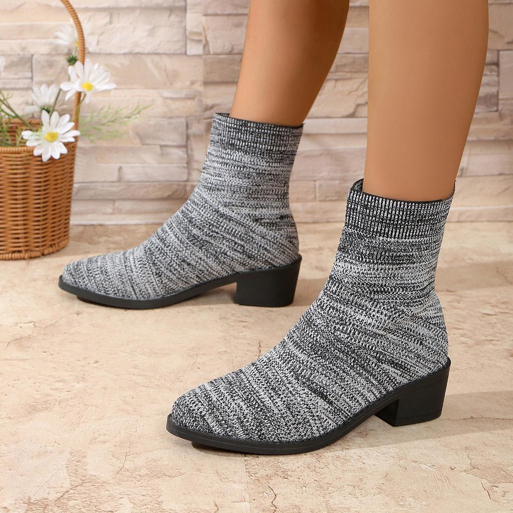 Women Sock Boots New 2024 Winter Fashion Elegant Ankle Boots Women Fashion Party Designer Sexy Shoes for Women Botas De Mujer
