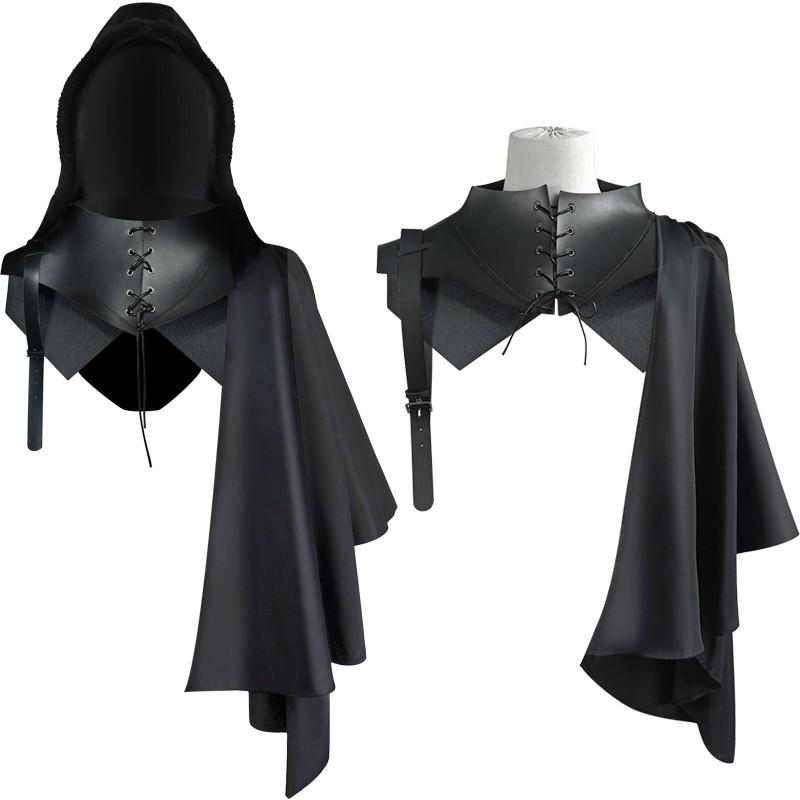 Medieval Knight Cloak Halloween Vampire Cosplay Costume Gothic Devil Shawl Roleplay