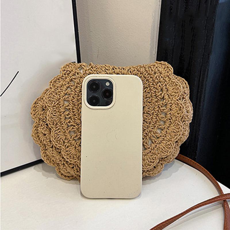 Yogodlns Винтажная плетеная соломенная сумка через плечо, новая круглая летняя пляжная сумка в стиле отпуска, модная сумка через плечо