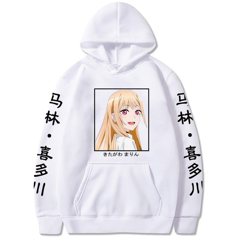 Women Autumn Winter Sportswear Marin Kitagawa Anime Hoodie Ultra Long Sleeved Street Sports Fleece Jogging Sweatshirt