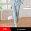 Spring/Summer 2024 Women's Petite Mid-Sleeve Striped Suit Set