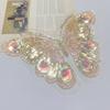 Fashion Beaded Sequin Embroidery Butterfly Lace Appliques For Wedding Dresses Rhinestone Applique Parches