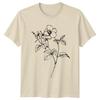 Elegant Wildflower Botanical Illustration Unisexs TShirt Line Art Floral