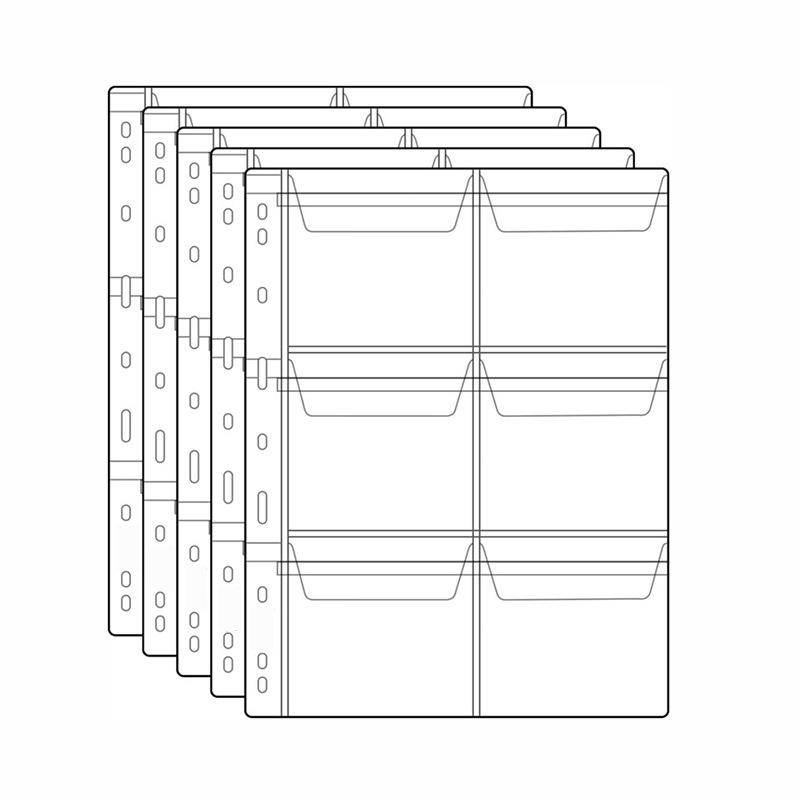 Альбом для коллекции монет большой вместимости: Папка-альбом на кольцах для коллекционирования древних и памятных монет с прозрачными страницами для банкнот.