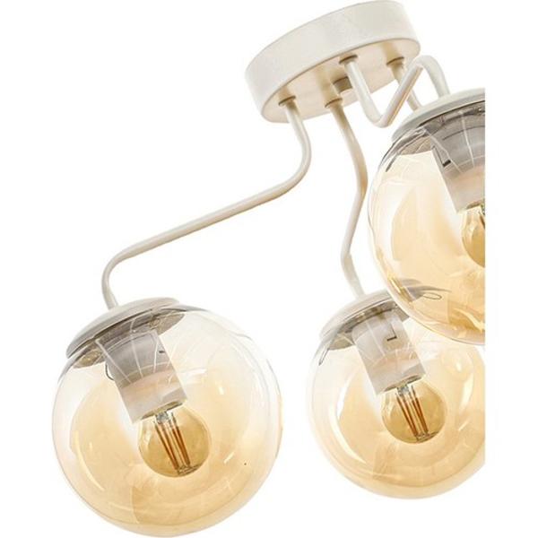 Люстра Glop из 4-х частей из белого медового стекла