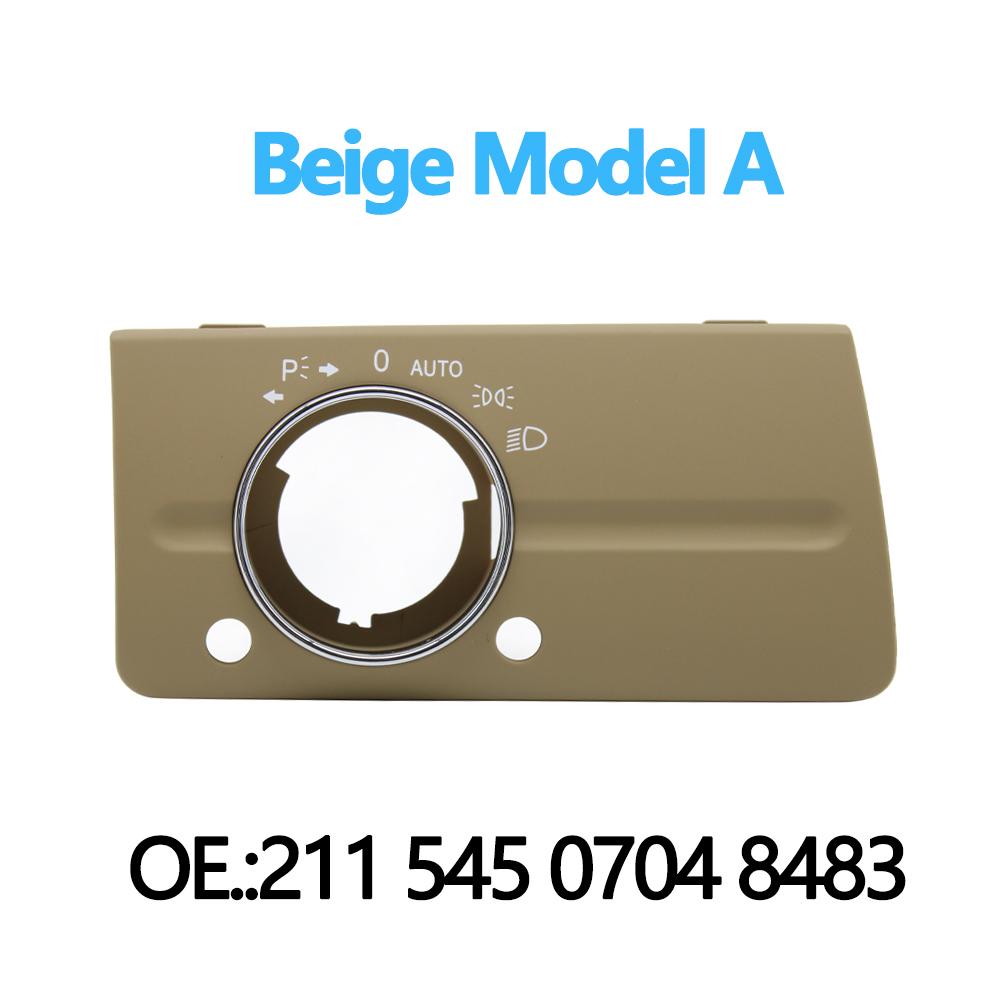 Левая рука водителя, передняя панель переключателя фар, накладка для Mercedes Benz W211 E Class 320 350 550