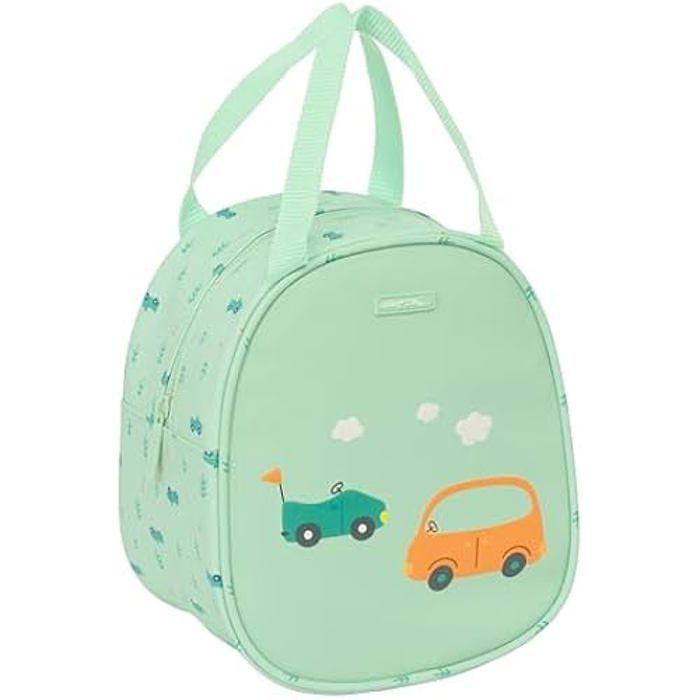 Trousse isotherme préscolaire - SAFTA - Adaptable au chariot - Souple - Zippée - Vert
