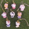 Hello Kitty 3 см Брелок Sanrio Аниме Кошка Фигурка Горничная Кукла Каваи Торт Подвеска для Телефона Рождественская Игрушка Подарки Для Девочек Детей