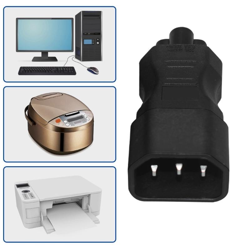 IEC320 C14 to C5 Power Conversion Plugs Adapter Blossom Shape C14 Male to C5 Female Power Expansion Adapter