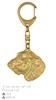 Irish Wolfhound I – Gilded key ring with dog in gift box, handbag decoration | Art-Dog