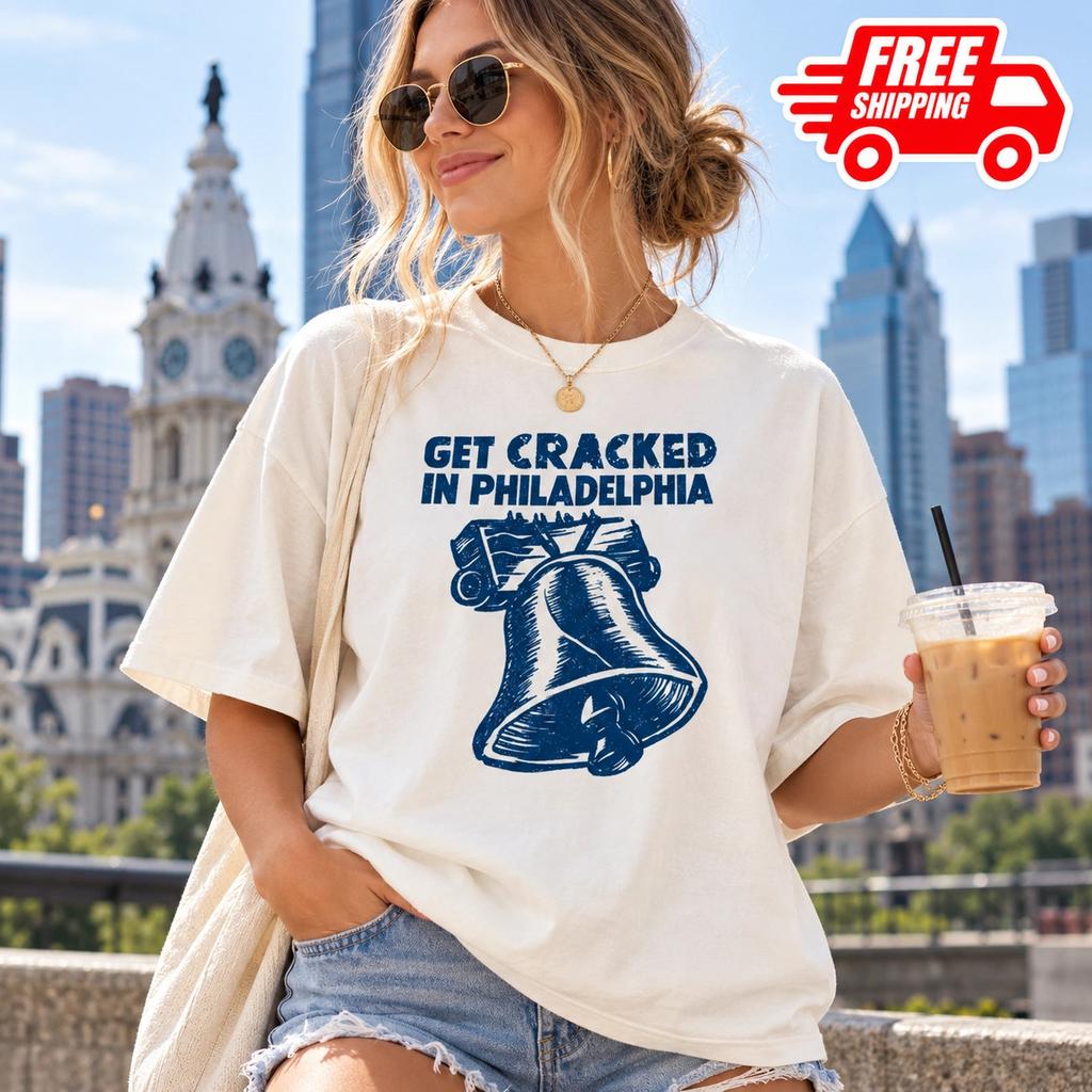 Get Cracked in Philadelphia Shirt, Vintage Liberty Bell Graphic Tee