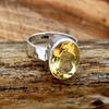 Natural Citrine Oval Gemstone Ring, Handmade Ring, 925 Silver Ring, Statement Ring, Bezel Ring, Birthstone Ring, Anniversary Ring