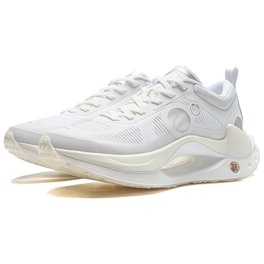 Li Ning Absolute Shadow CRC модные удобные амортизирующие нескользящие низкие повседневные кроссовки для бега женские кроссовки стандартно-белые AZGT018-8