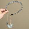 Chain Butterfly Tassel Headband Simulated Butterfly Women's Hair Hoop  Party Wear