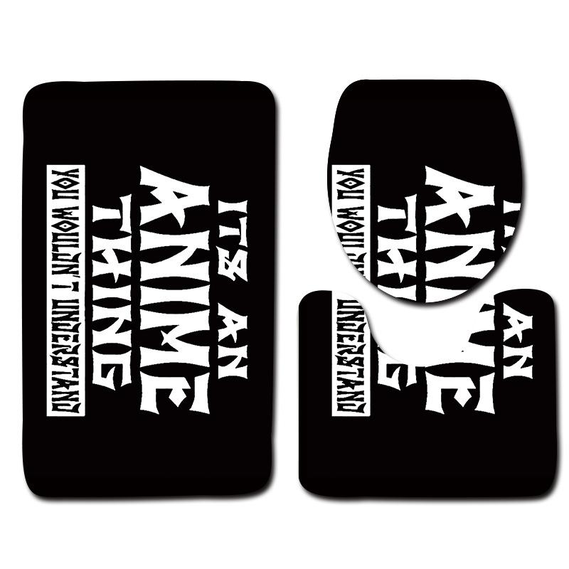 Bathroom Floor Mat Bathroom Mat Toilet Three-Piece Set