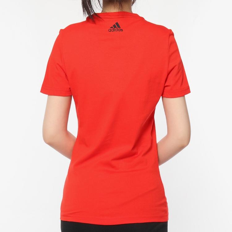 (WMNS) adidas Фольгированный Спортивный Стильный Круглый Вырез Короткий Рукав Красный Женский DW5722