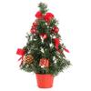 PVC Desktop Pine Christmas Tree With LED Light Balls Artificial Pine Tree  Festival Decor