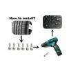 Winter Tyre Studs Snow Spikes Electric Gun Install Tools W/ 200Pcs H12 Tire Nail