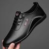 Soft Men's Leather Shoes Four Seasons 2025New Business Fashion Lightweight Flat Shoes Outdoor Street Walking Sports Casual Shoes