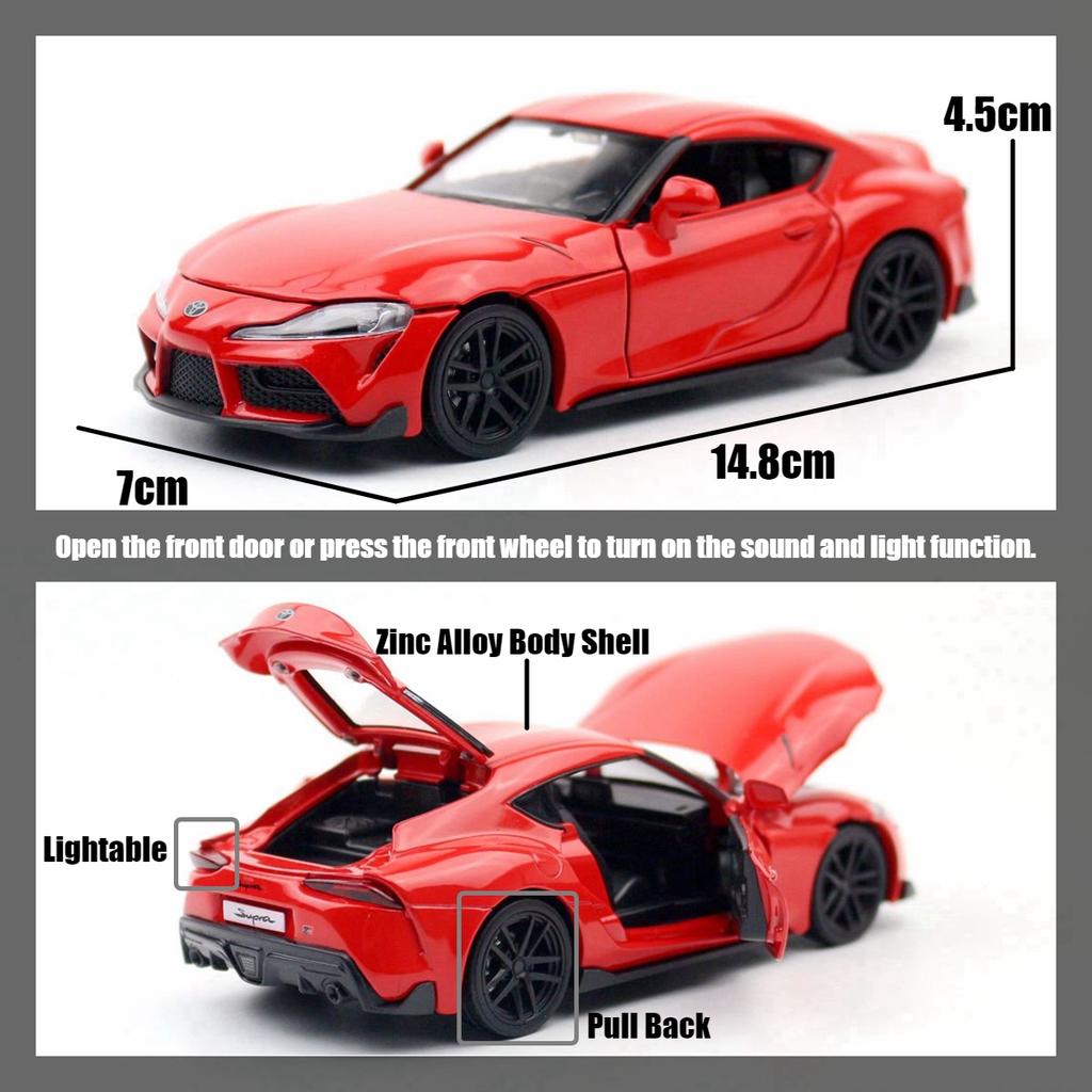 1/32 Форсаж 9 Toyota GR Supra гоночная машинка игрушка для детей литая миниатюрная модель инерционная коллекционная подарок для мальчика