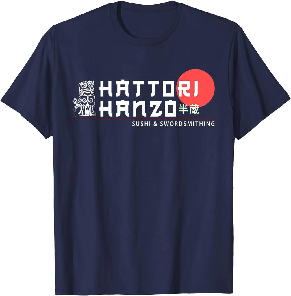 Sushi and Swordsmithing Japan Hattori Hanzo Ninja Samurai TShirt 100 Cotton ONeck Short Sleeve Casual Mens Tshirt Size S3XL